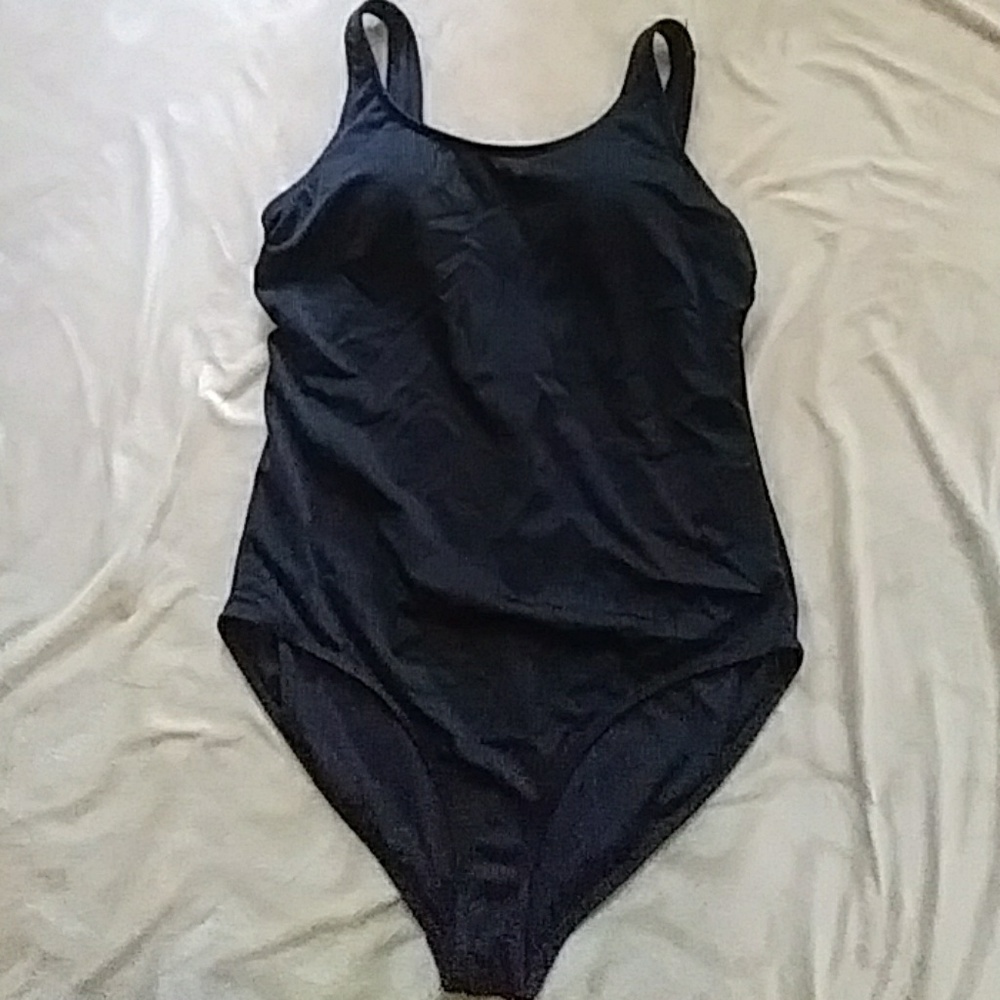 Black ribbed swim suit xl 16-18